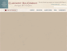 Tablet Screenshot of claremontrug.com